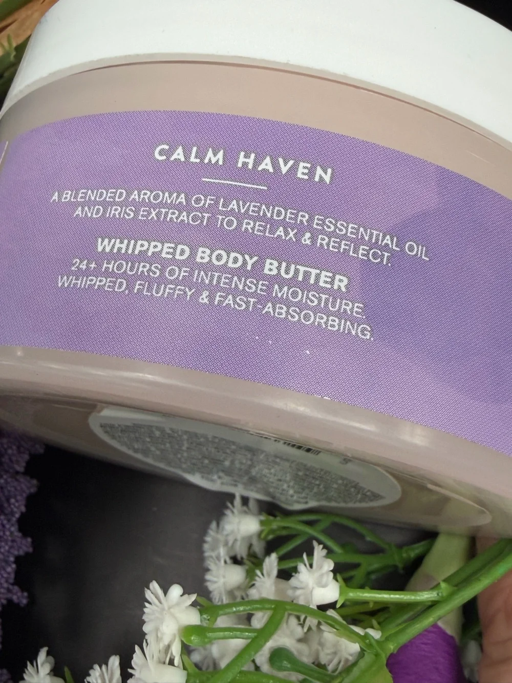 Bath & Bodyworks  Calm Haven Lavender & Iris Whipped Body Butter - Purple